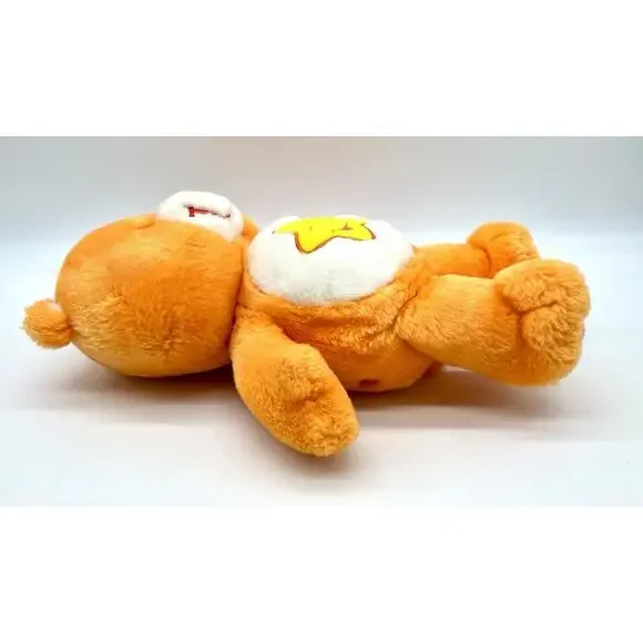 Care Bears 2003 Laugh A Lot Bear Plush 13” Inch Star Orange Stuffed Toy EUC - Picture 7 of 12